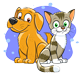 puppy and kittens